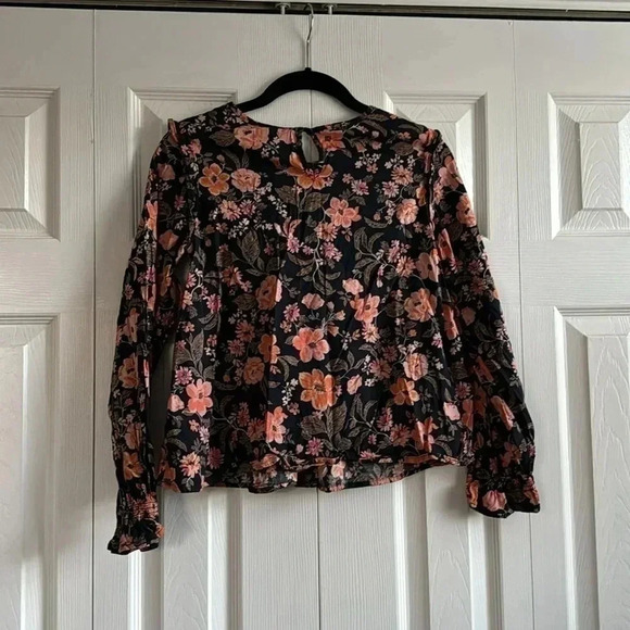 Old Navy Girls Ruffle Long Sleeve Floral Top size XL - Picture 5 of 5